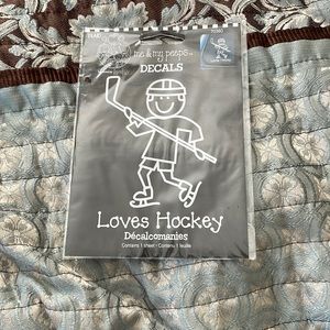 Loves hockey car decal